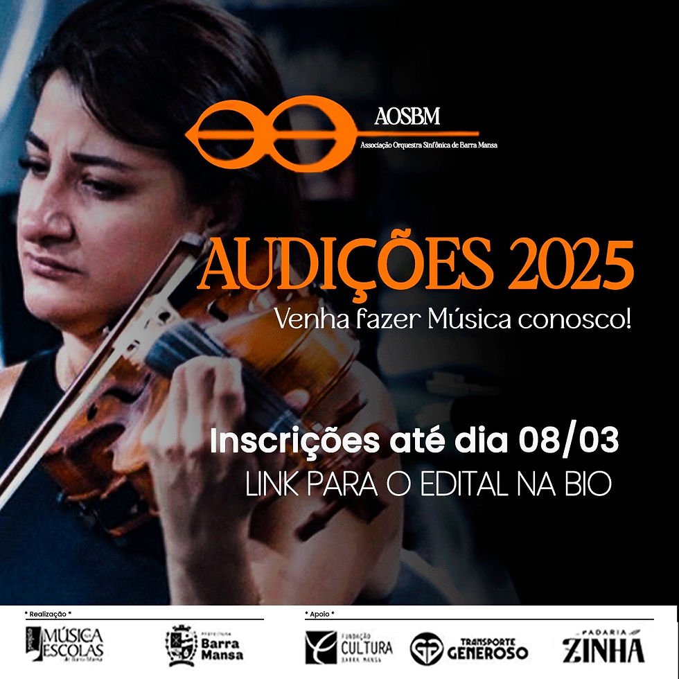 Associação da Orquestra Sinfônica de Barra Mansa inscrições para Edital 2025 