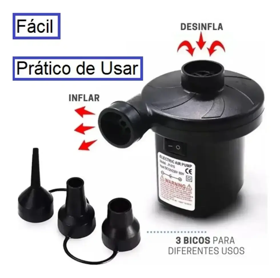 Miniatura: Bomba Elétrica Inflador Portátil Colchão Boia Piscina Bote
