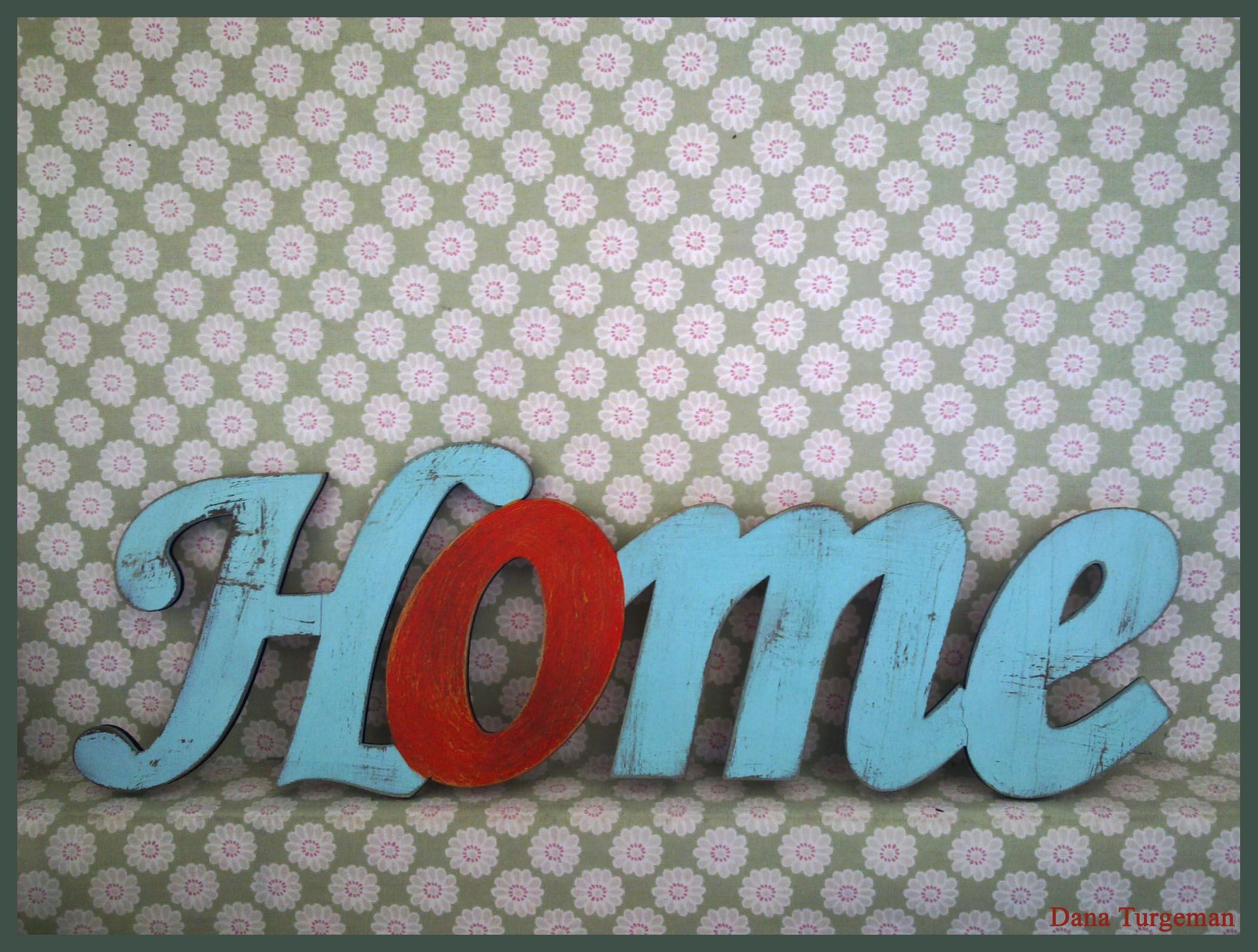 H20 שילוט דקורטיבי לבית בסגנון מיושן  / Home sign 