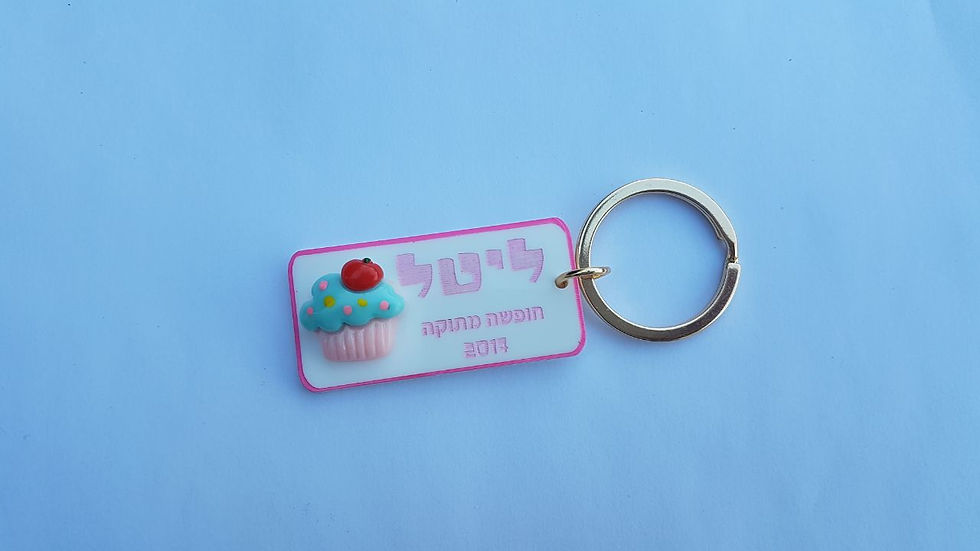 תמונה ממוזערת: תג שם , מחזיק מפתחות לתיק / קלמר עם אלמנט צבעוני