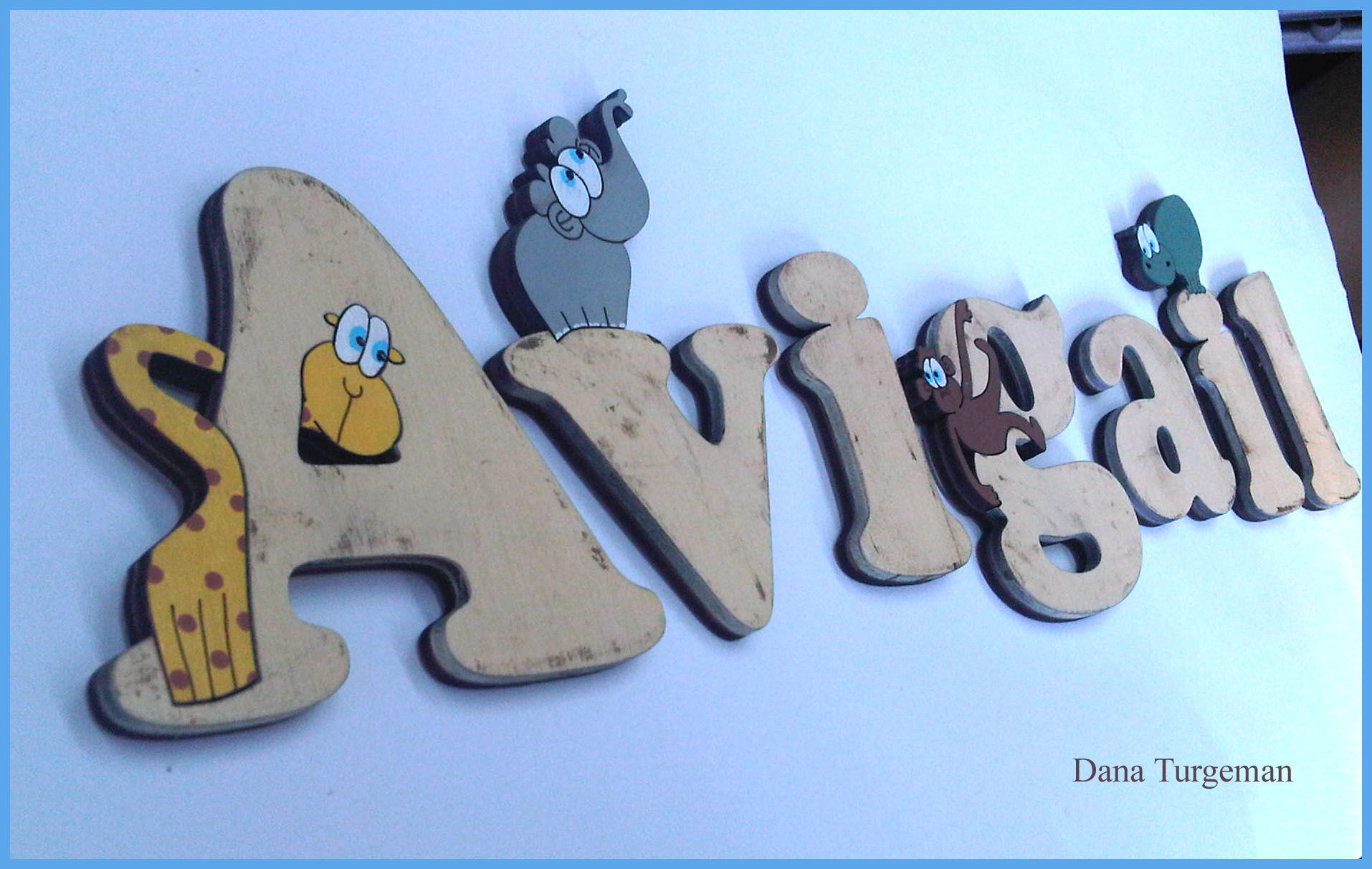 English letters with animals / letters with animals