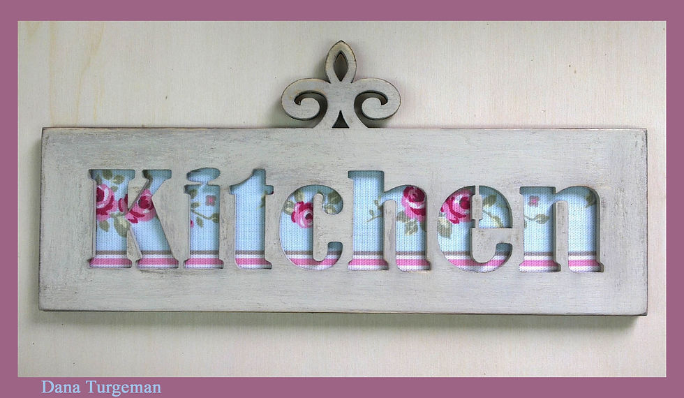 a small Kitchen sign / a small decorative sign for the kitchen