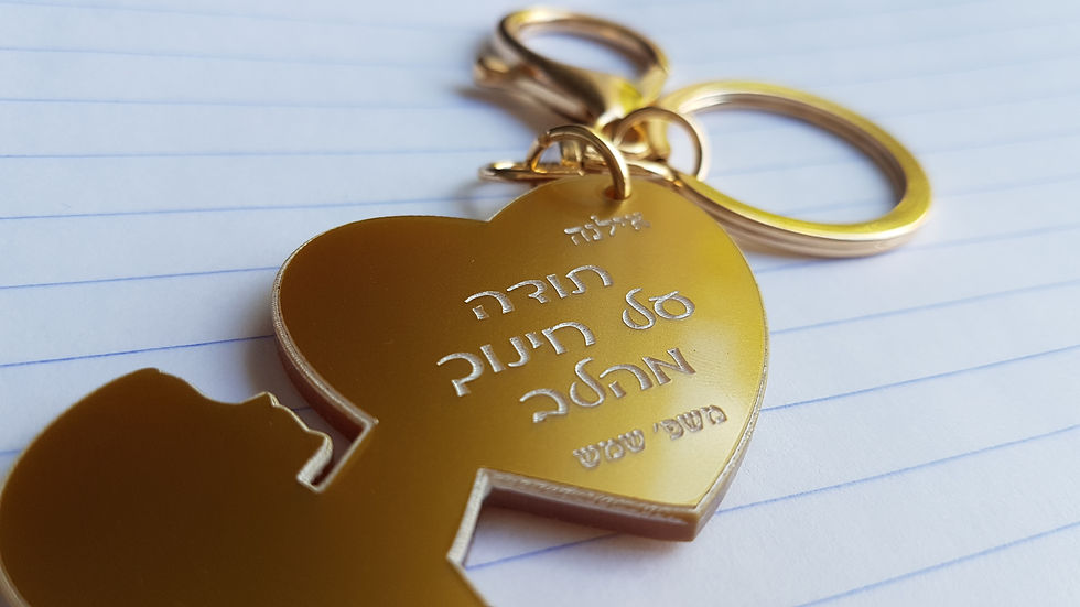 Thumbnail: Keychain Thank you for education from the heart Little Girl keychain