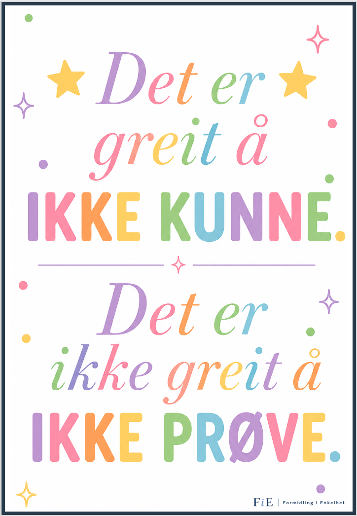 Det er greit å ikke kunne - Pastell