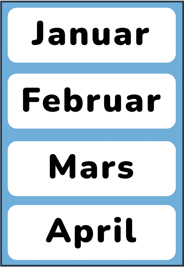 Kalender - Ensfarget