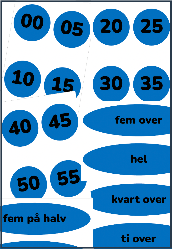 Klokkeoversikt - Fargerik