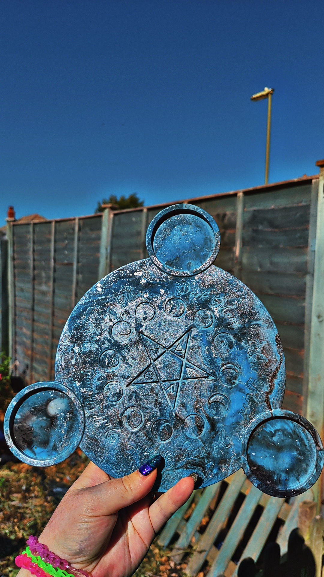 Moon phase altar plate 