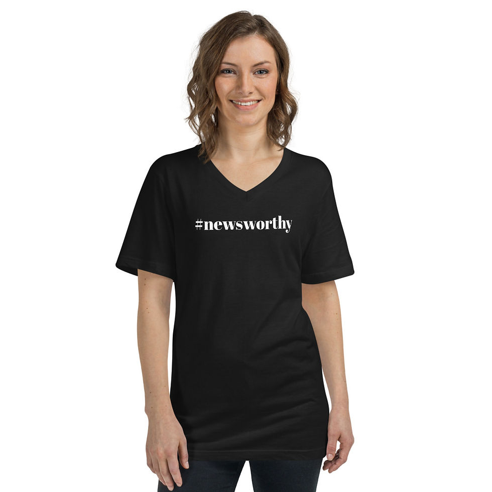 Thumbnail: Product: #newsworthy V-Neck - Black