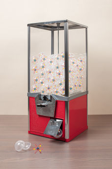 Vending machine selling atoms, nuclear atomic energy, small and portable