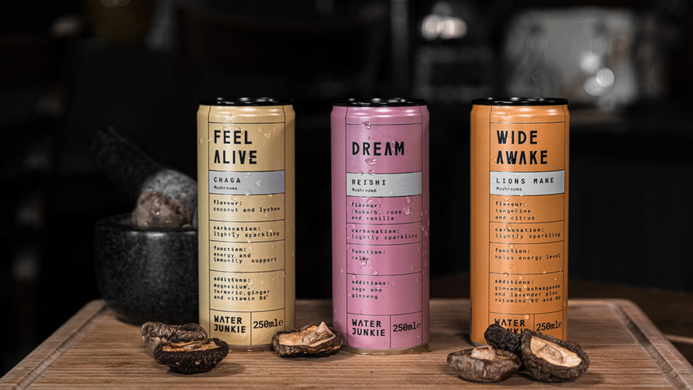 WaterJunkie launches mushroom-infused sparkling drinks to tap functional beverage demand