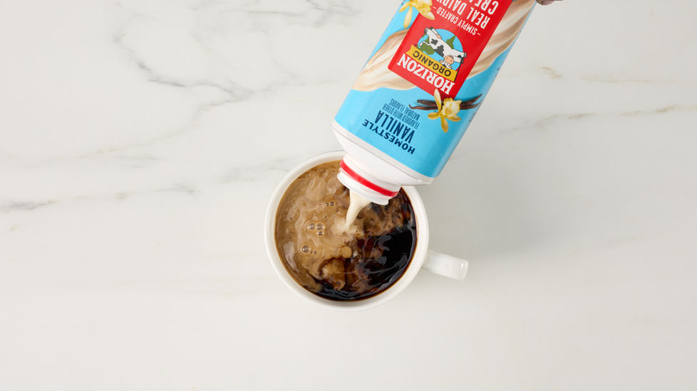 Horizon Organic launches four-ingredient dairy coffee creamers