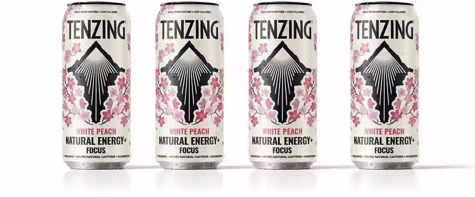 Tenzing expands functional energy range with White Peach flavour