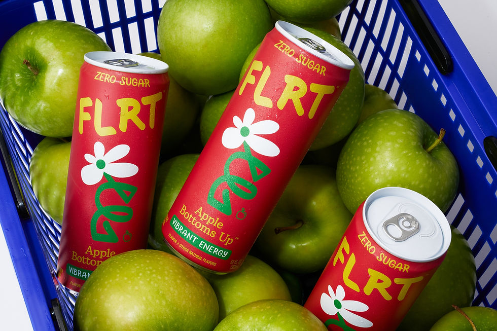 Flrt debuts first new flavour with green apple energy drink