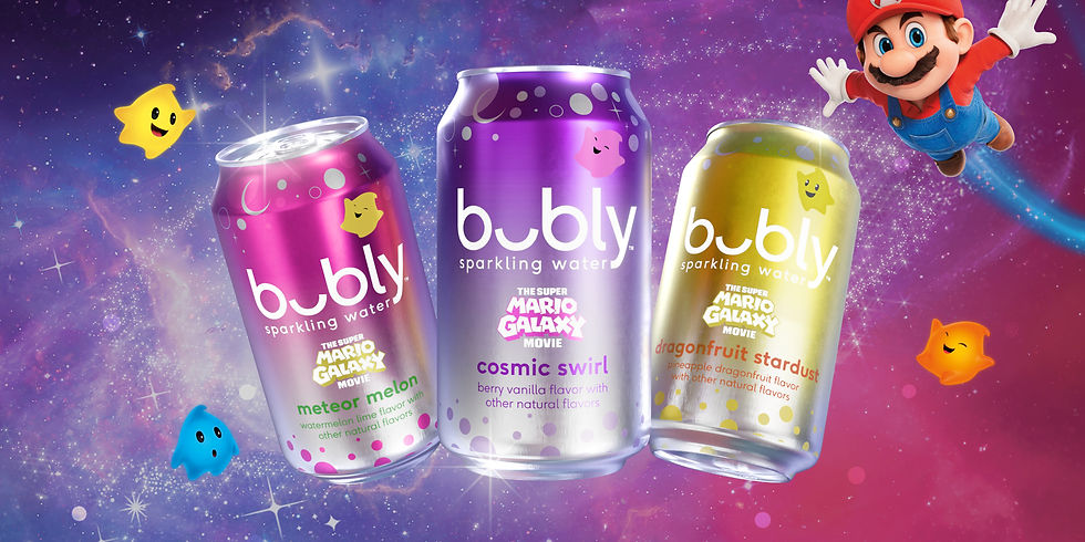 Bubly launches limited-edition flavours ahead of The Super Mario Galaxy movie