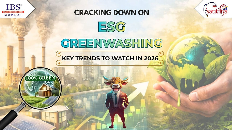 A modern Indian supermarket aisle filled with products labeled “eco-friendly,” “sustainable,” and “planet-conscious,” many featuring green leaf symbols on packaging, highlighting concerns around ESG greenwashing and increasing regulatory scrutiny in India by SEBI, CCPA, and ASCI.