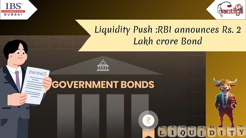 Liquidity Push: RBI announces Rs. 2 Lakh crore Bond