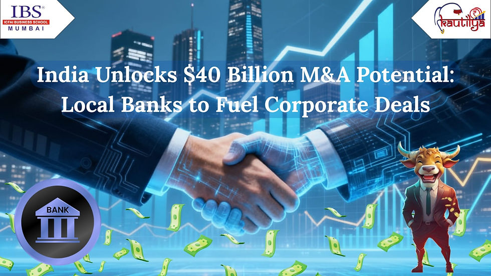 India’s new RBI framework allows banks to fund mergers and acquisitions, unlocking a $40 billion opportunity expected to boost corporate consolidation and strengthen India’s economic growth.