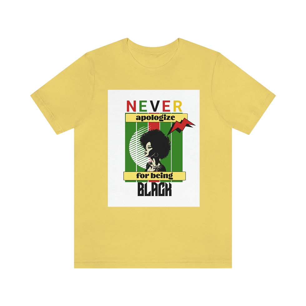 Thumbnail: Never Apologies For Being Black Unisex Jersey Short Sleeve Tee