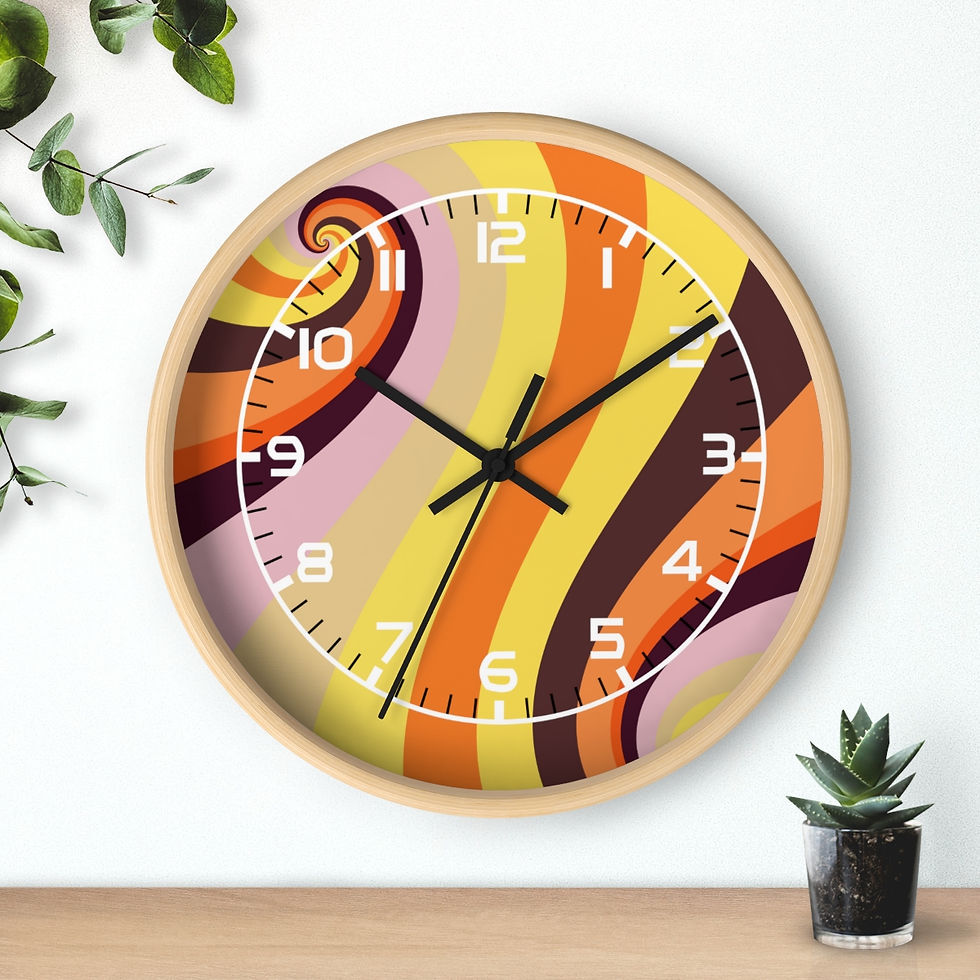 Multi/Color (Brown) Swirl Wall clock