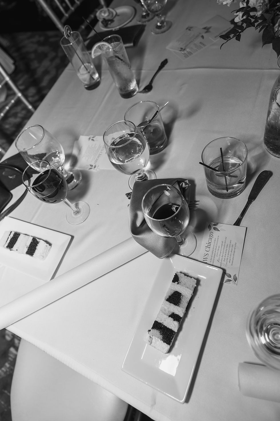Wedding Reception Detail Shot at The Monte Bello Estate in Lemont, IL
