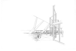 Architectural Design Plan - Part I, page 16, drawing-interior, illu of outdoor pool area, 