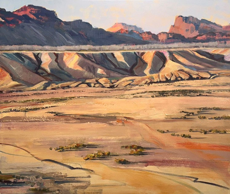 Mary Baxter, Vast and Open, 2025, oil on canvas, 48 x 54 in.