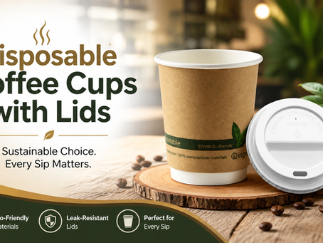 Disposable coffee cups with lids