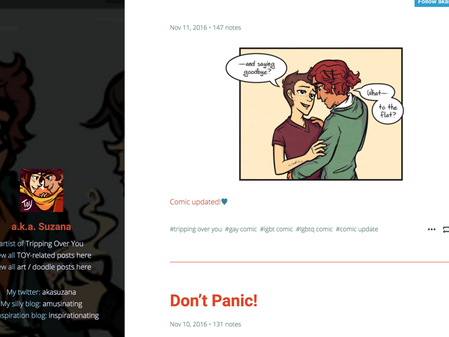 Tripping Over You - Artists Tumblr Pages