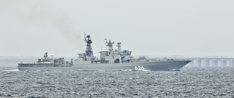 Udaloy-class destroyer Vice Admiral Kulakov exited the Baltic Sea