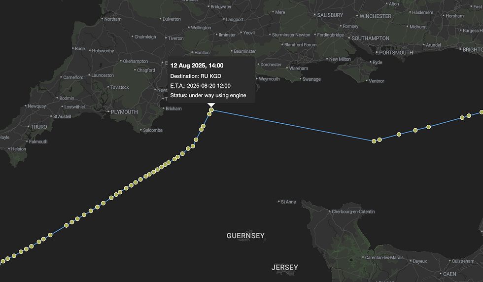 On August 12 - Russian naval group's staging point