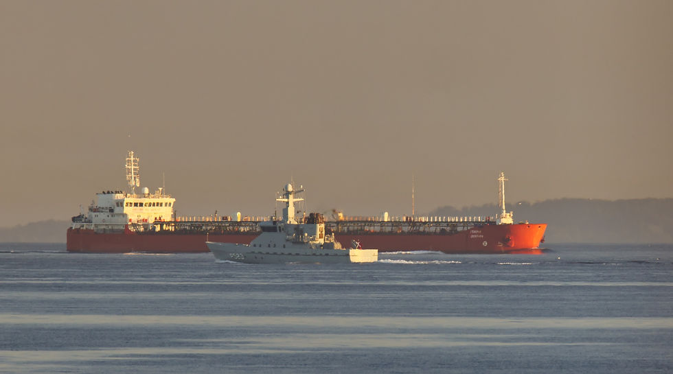 Tanker Skobelev - July 1, passage outbound from the Baltic