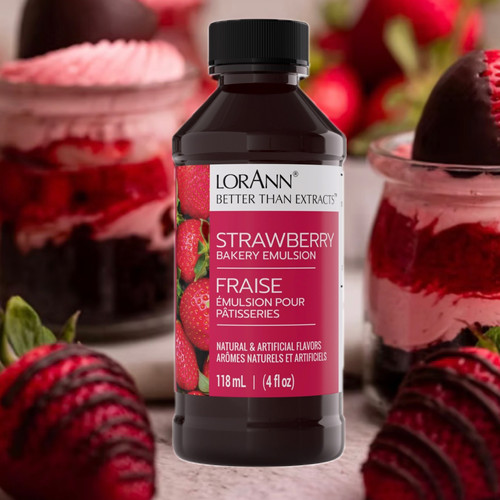 LorAnn Oil's Strawberry Bakery Emulsion (NO ADDED COLOR), 4oz