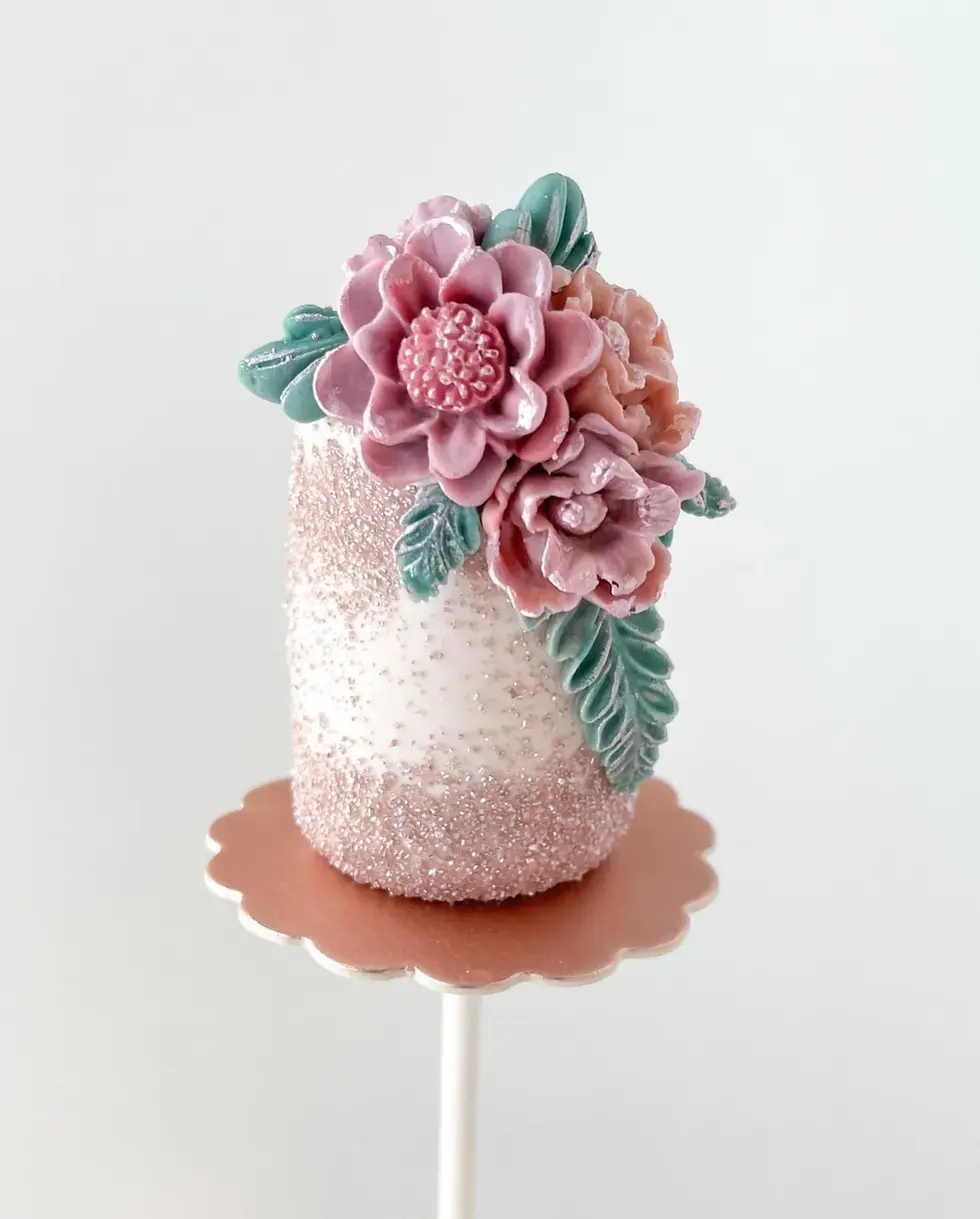 My Little Cakepop Cake Pop Boards, Scalloped Edge (50 pcs), Rose Gold, my little cakepop, pink cakepop boards, cakepops