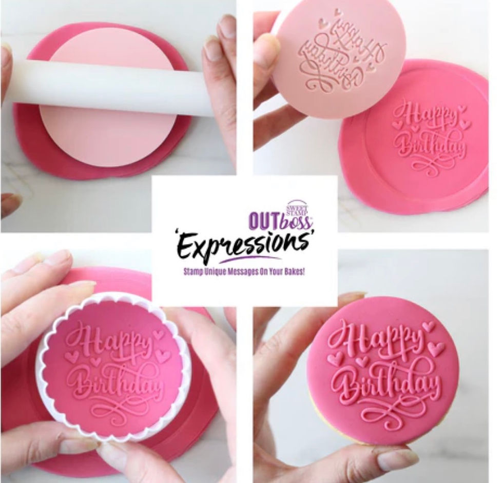 Sweet Stamp OUTboss Love Mini Fondant Topper Maker, valentines day toppers, fondant toppers, valentines day cupcake decorae