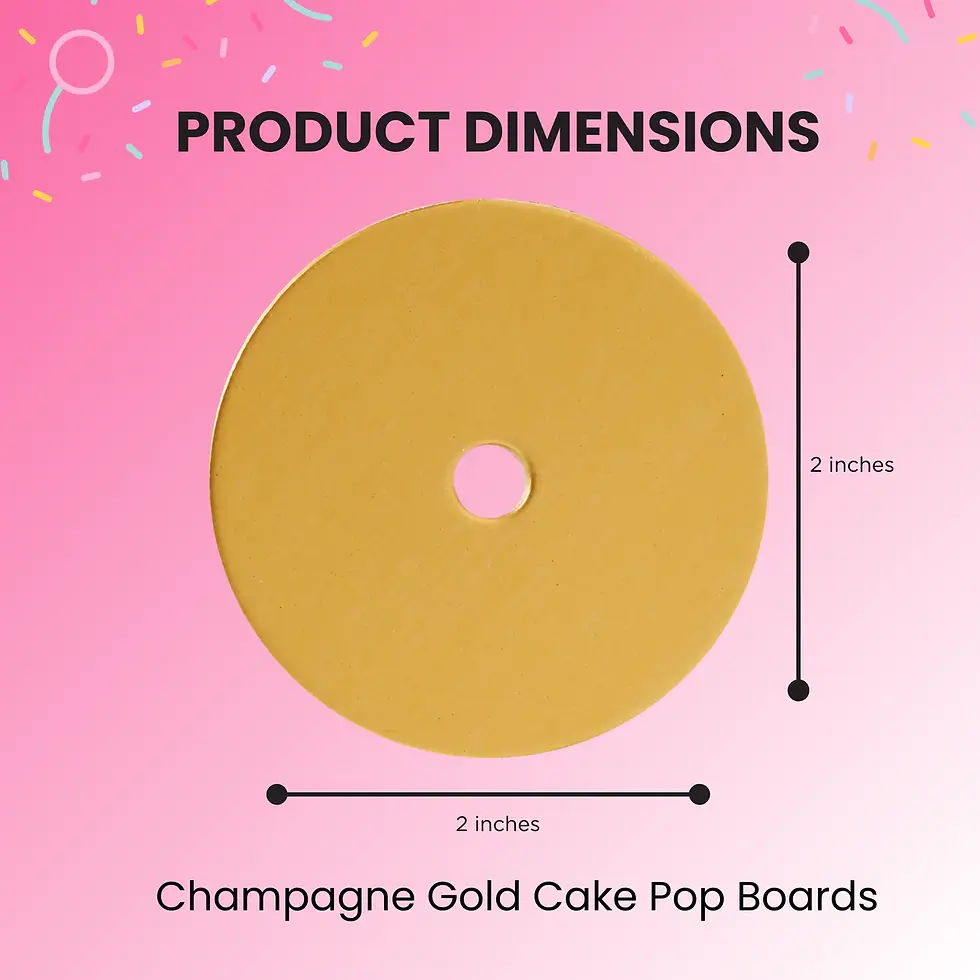 My Little Cakepop Cake Pop Boards, Straight Edge (50 pcs), Champagne Gold, my little cakepop, gold cakepop boards, cakepops