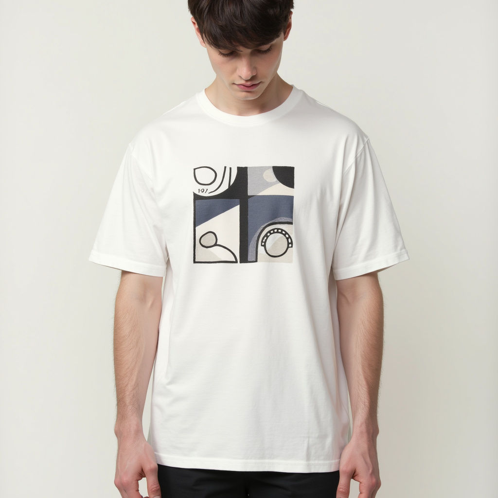 Geometrisches Muster T-Shirt