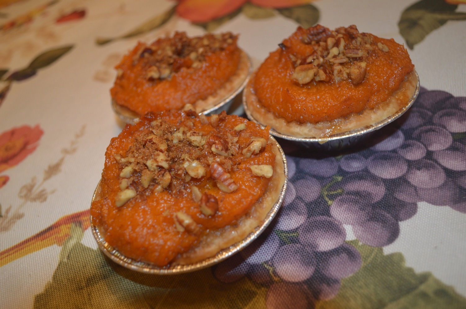 3 Mini Vegan Sweet Potato Pies w/ Pecans
