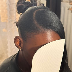 2 buns avec frange, prestation du salon House of Gaby à Argenteuil