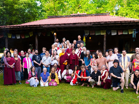 Celebrating the recent Buddha Vajrasattva Retreat at Padma Gochen Ling with Venerable Khenpo Tsewang Rinpoche and the wonderful PBC Tennessee Sangha!