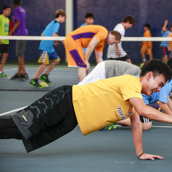 Kids training at Top Flight Basketball camp in Bangkok