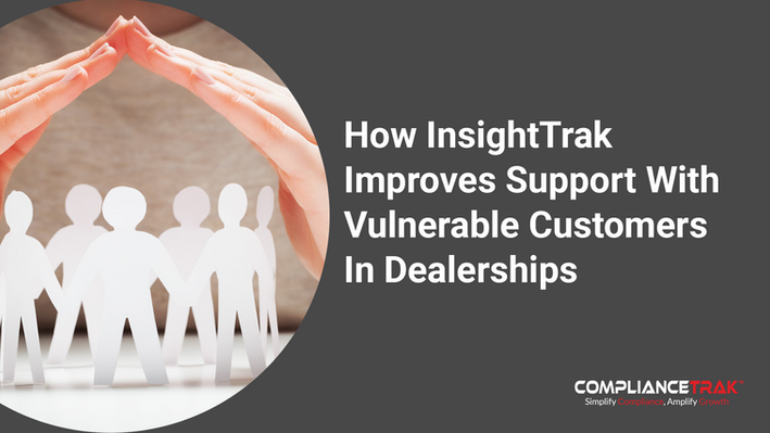 Dealership staff supporting vulnerable customers in dealerships with InsightTrak