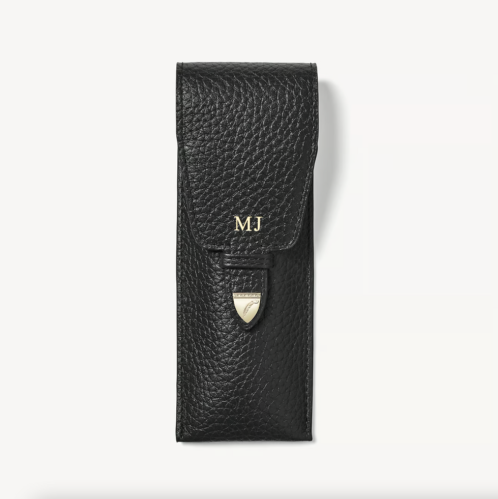 Thumbnail: Aspinal of London - Pen Case Pen Case, Black Pebble