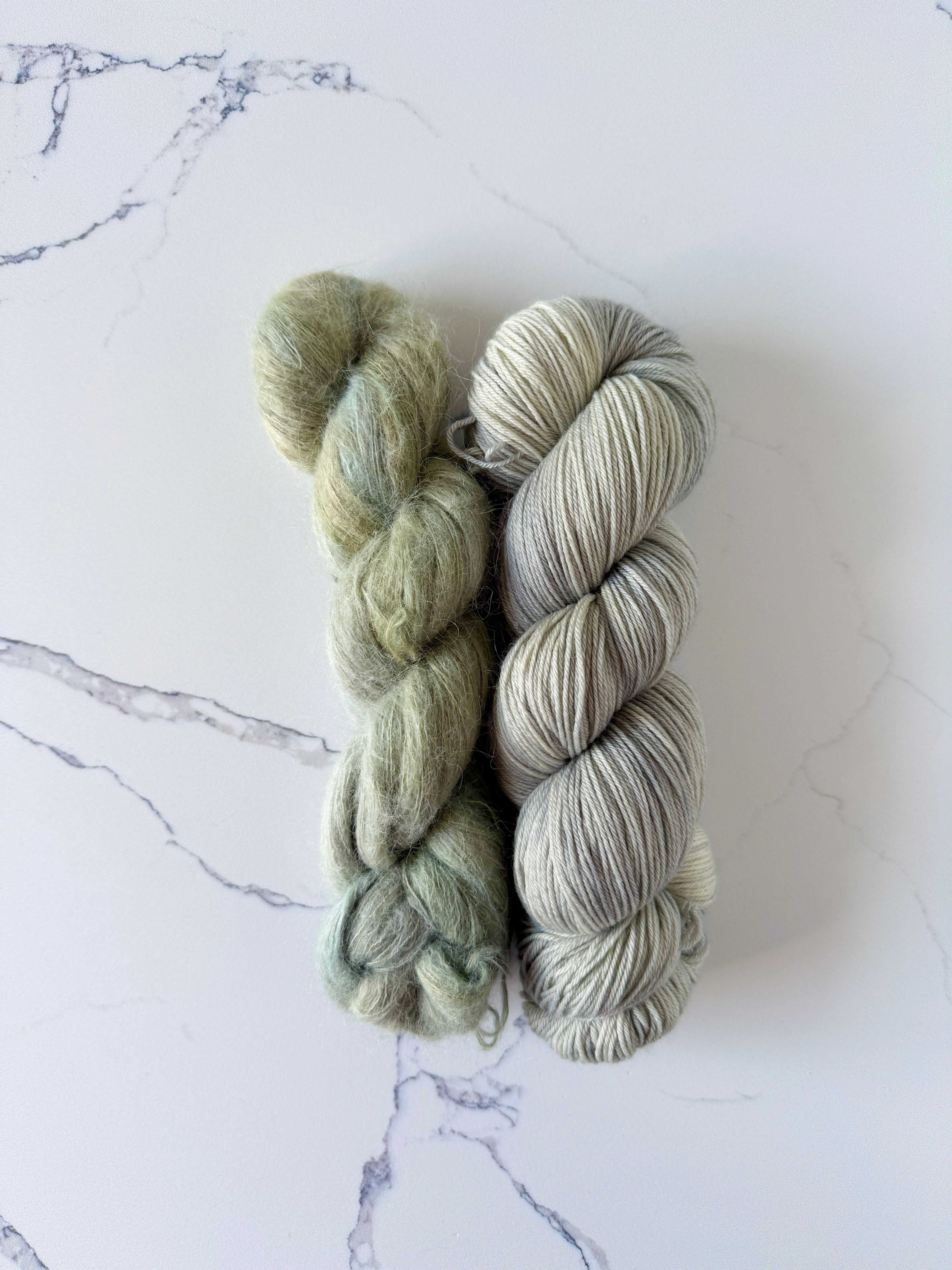 Snowfall Sage Black Moon Cowl Set