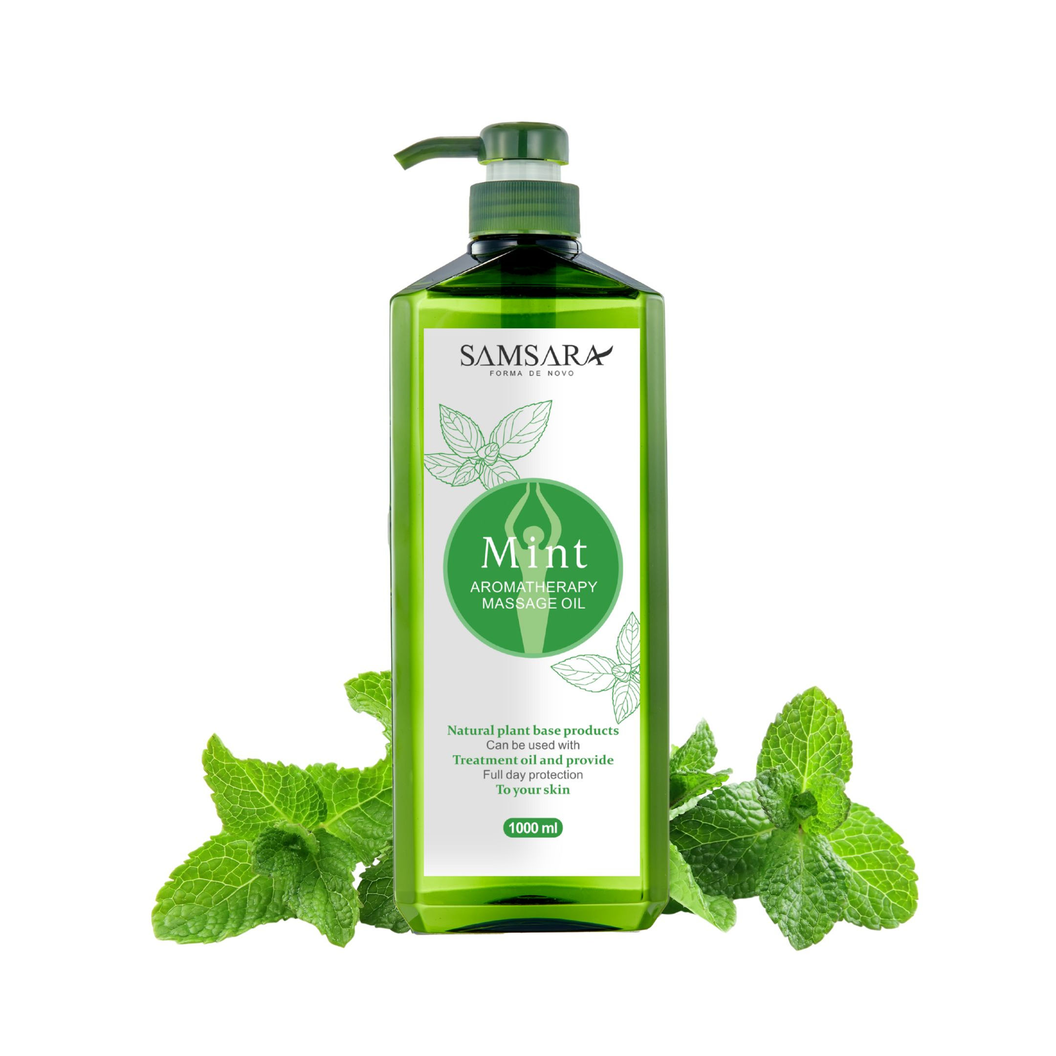 SAMSARA น้ำมันนวดอโรมาเธอราพี กลิ่นเปปเปอร์มินท์ 1000มล.