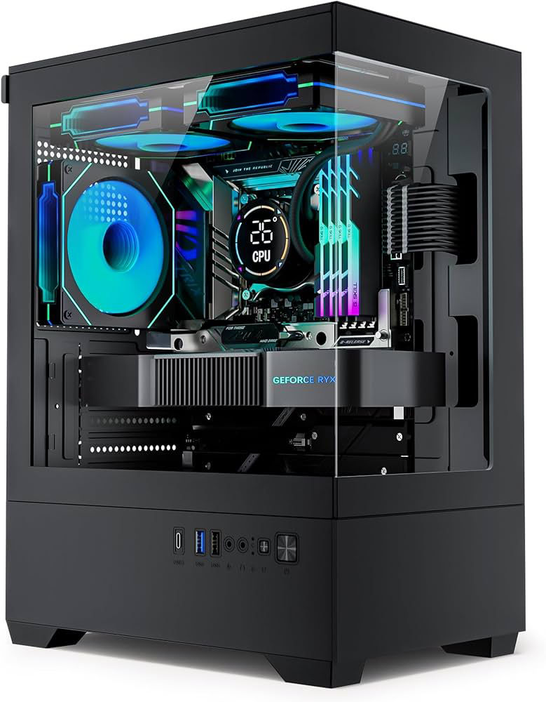 Gaming PC with RGB lighting