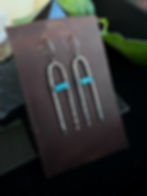 Thumbnail: Turquoise "U" Drop Earrings