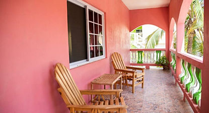 balcony upstairs at Doranja House