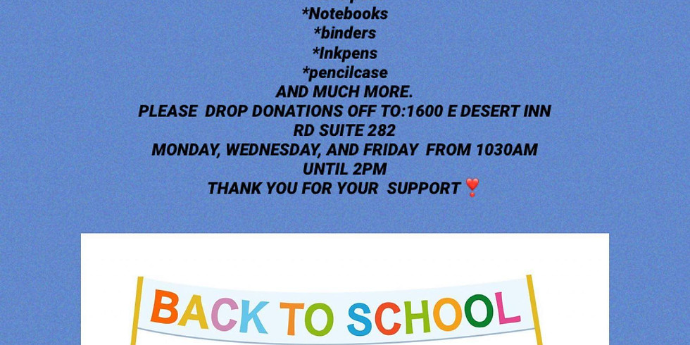 Back to school DONATIONS