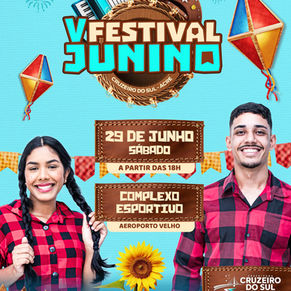Prefeitura de Cruzeiro do Sul vai realizar V Festival Junino