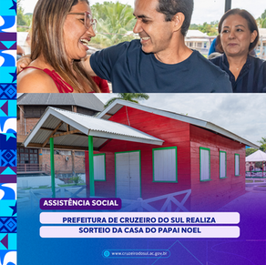 Prefeitura de Cruzeiro do Sul realiza sorteio da Casa do Papai Noel